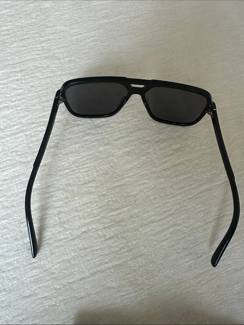 Dolce & Gabbana Black Oversized Aviator Sunglasses